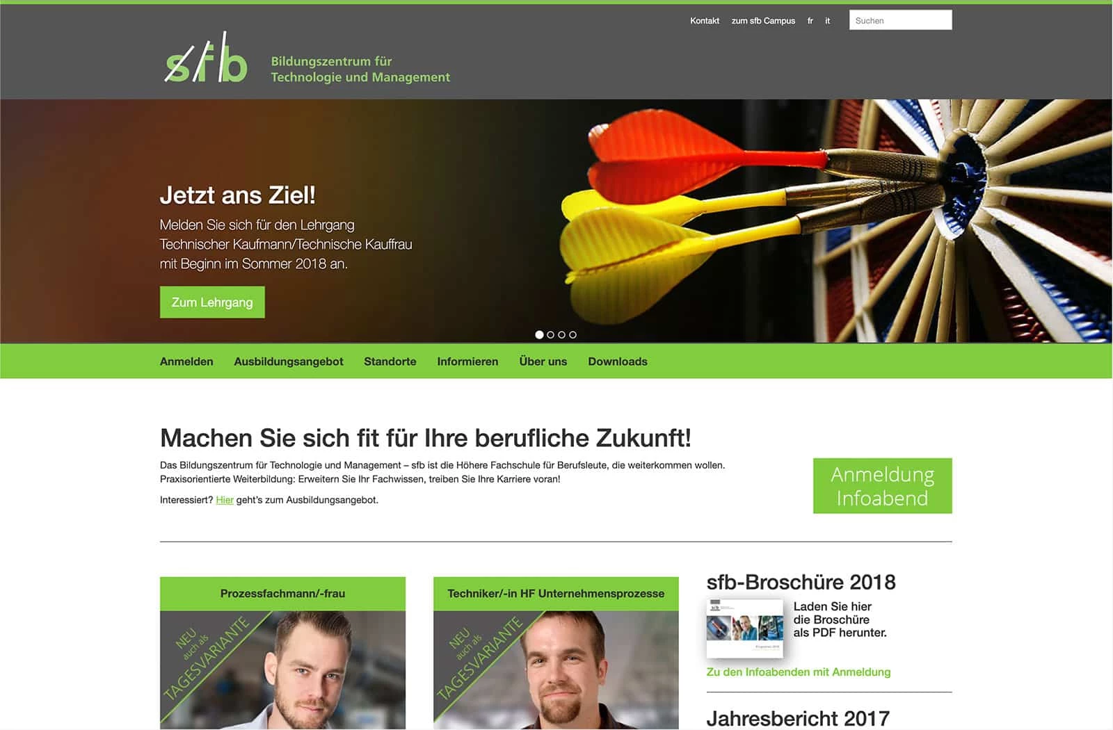 sfb.ch - Vorher