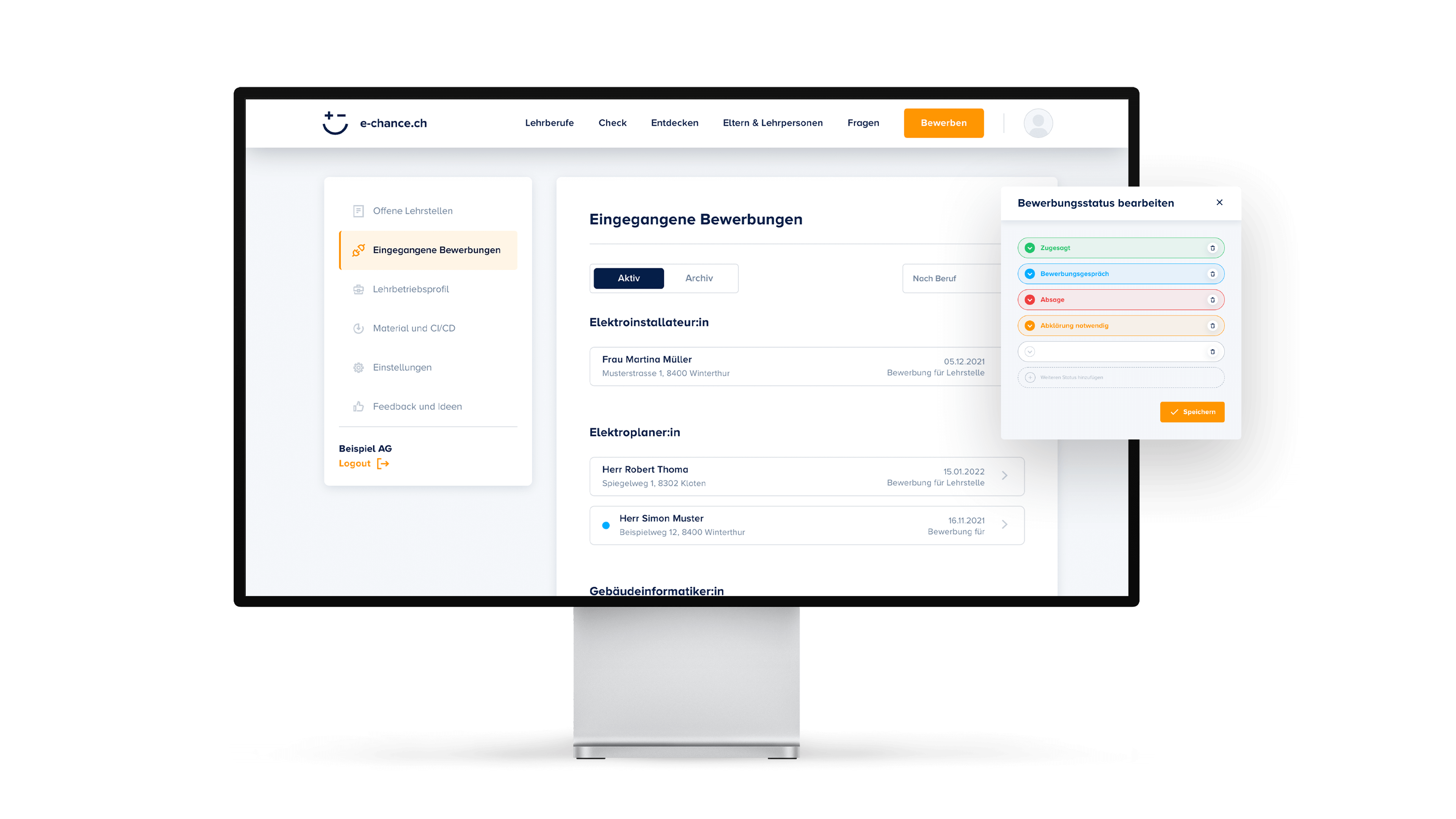Bewerbungs-Management <br>für Betriebe